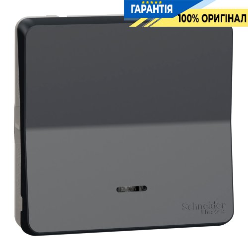 Механизм переключателя с подсветкой IP55, черный, Schneider Electric Mureva Styl MUR35025 | ELECTRICA.NET.UA
