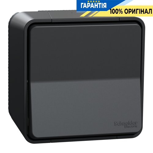 Кнопочный выключатель IP55, черный, Schneider Electric Mureva Styl MUR35026 | ELECTRICA.NET.UA