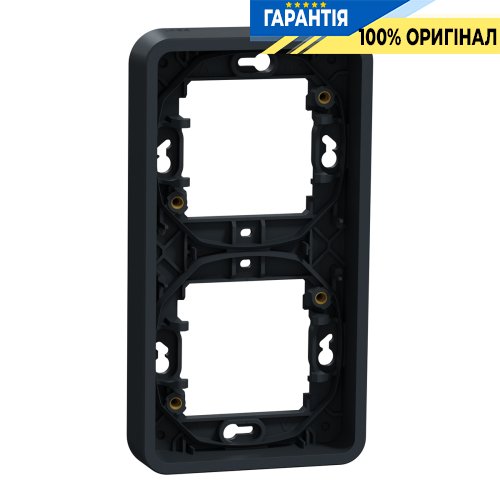 Рамка двомісна вертикальна IP55, чорна, Schneider Electric Mureva Styl MUR34151 | ELECTRICA.NET.UA