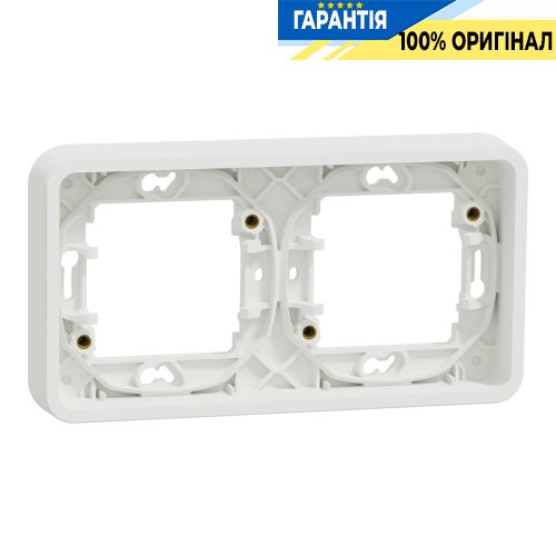 Рамка двухместная горизонтальная IP55, белая, Schneider Electric Mureva Styl MUR39101 | ELECTRICA.NET.UA