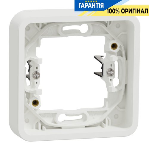 Рамка 1-постова з гвинтами, біла, Mureva Styl Schneider Electric MUR39108 | ELECTRICA.NET.UA