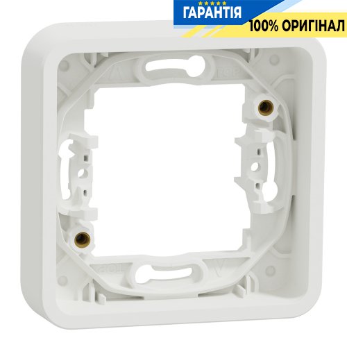 Рамка одномісна без гвинтів IP55, біла, Schneider Electric Mureva Styl MUR39107 | ELECTRICA.NET.UA