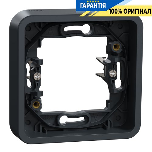Рамка одномісна із затискачами IP55, чорна, Schneider Electric Mureva Styl MUR34108 | ELECTRICA.NET.UA