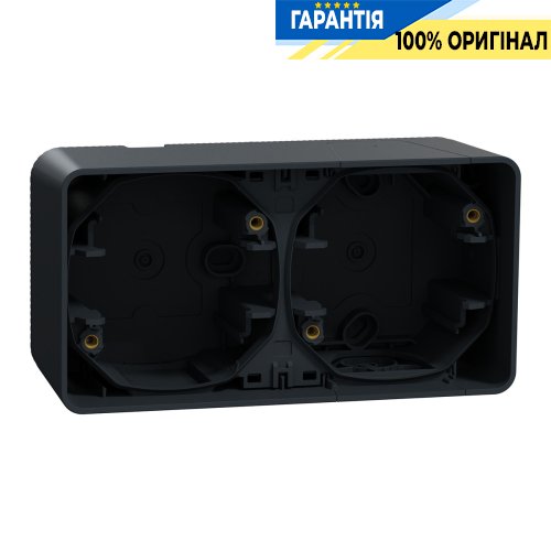 Двомісний бокс, зовнішній монтаж, IP55, чорний, Schneider Electric Mureva Styl MUR37914 | ELECTRICA.NET.UA