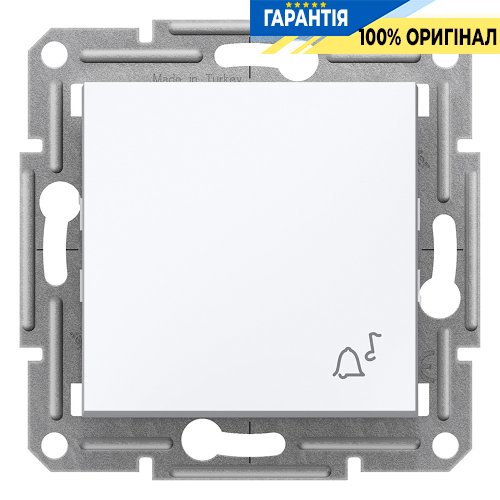 Кнопка 1-клавішний «Дзвінок» Schneider Electric Asfora EPH0870121, біла (без рамки) | ELECTRICA.NET.UA