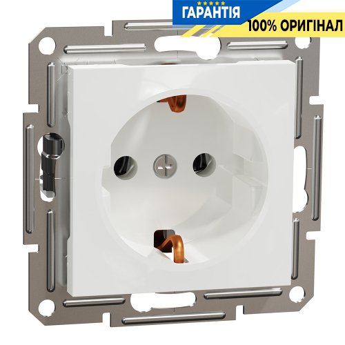 Розетка с заземлением Schneider Electric Asfora EPH2970121, белая (без рамки) | ELECTRICA.NET.UA