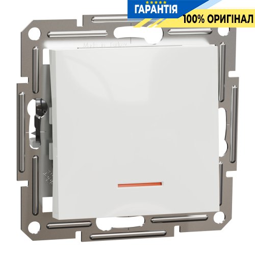 Выключатель 1-клавишный с подсветкой Schneider Electric Asfora EPH1470121, белый (без рамки) | ELECTRICA.NET.UA