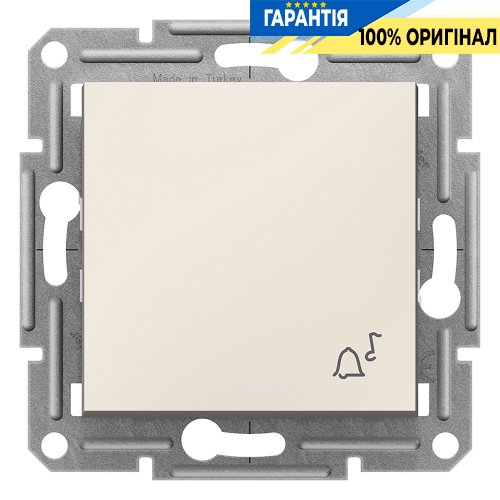 Кнопка 1-клавішний «Дзвінок» Schneider Electric Asfora EPH0870123, крем (без рамки) | ELECTRICA.NET.UA