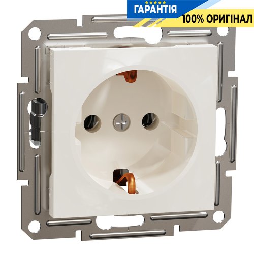 Розетка із заземленням Schneider Electric Asfora EPH2970123, крем (без рамки) | ELECTRICA.NET.UA