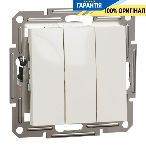 Выключатель 3-клавишный Schneider Electric Asfora EPH2170123, крем (без рамки) | ELECTRICA.NET.UA