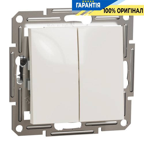Перемикач 2-клавішний Schneider Electric Asfora EPH0670123, крем (без рамки) | ELECTRICA.NET.UA