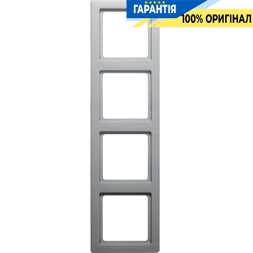 Рамка 4-кратная, алюминий, «Q.1» Berker 10146084