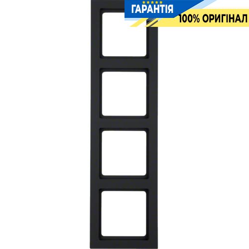 Рамка 4-кратная, антрацит, «Q.3» Berker 10146096