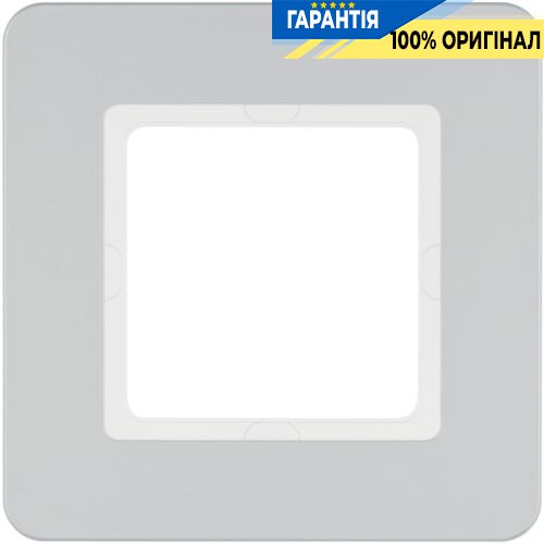 Рамка 1-я пластик алюминий Q.7, Berker 10116184
