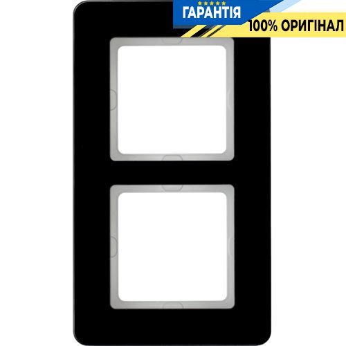 Рамка 2-я стекло/черный Q.7, Berker 10126076