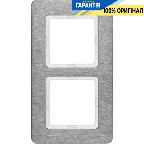 Рамка 2-а вертикальна нержавіюча сталь Berker Q.7 10126083