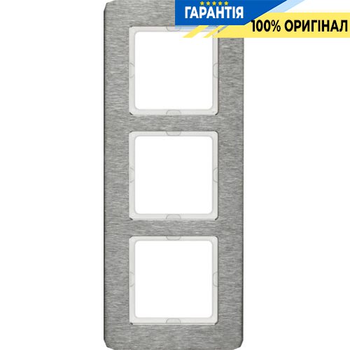 Рамка 3-я вертикальная нержавеющая сталь Q.7, Berker 10136083