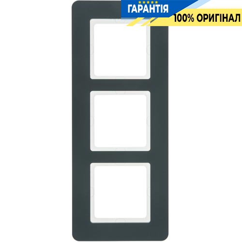 Рамка 3-я пластик антрацит Q.7, Berker 10136186