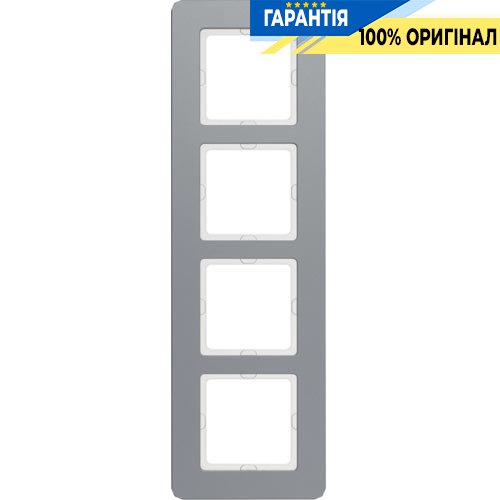 Рамка 4-а алюміній Berker Q.7 10146074