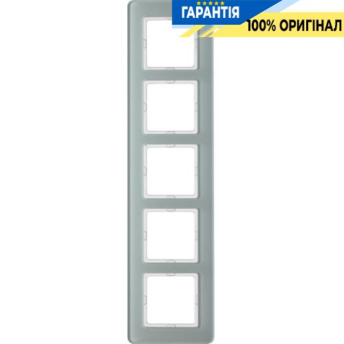 Рамка 5-я стекло/полярная белизна Q.7, Berker 10156079