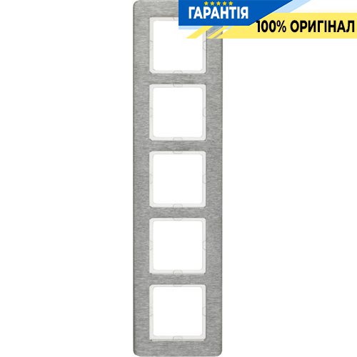 Рамка 5-я вертикальная нержавеющая сталь Q.7, Berker 10156083