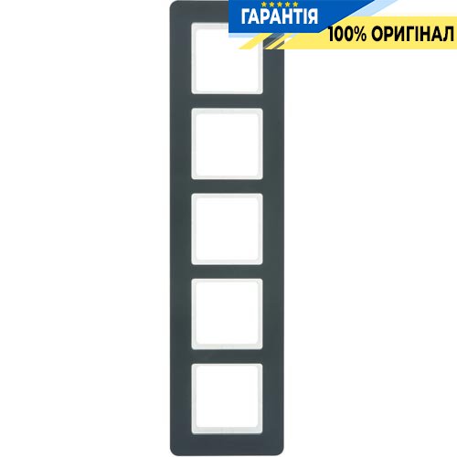 Рамка 5-я пластик антрацит Q.7, Berker 10156186