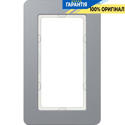 Рамка 2-я с большим отверстием алюминий Q.7, Berker 13096074