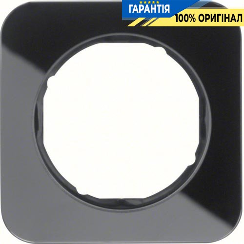 Рамка 1-а скло/чорний, R.1, Berker 10112116