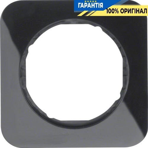 Рамка 1-а пластик/чорний (глянсовий), R.1, Berker 10112145