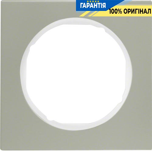 Рамка 1-я нержавеющая сталь/полярная белизна, R.3, Berker 10112214