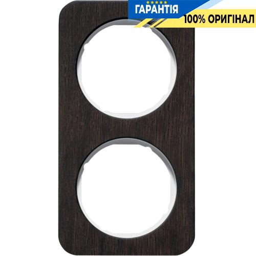 Рамка 2-а дуб/полярна білизна (глянсовий), дерево, R.1, Berker 10122359