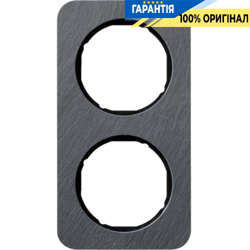 Рамка 2-а антрацит/чорний (глянсовий), сланець, R.1, Berker 10122384