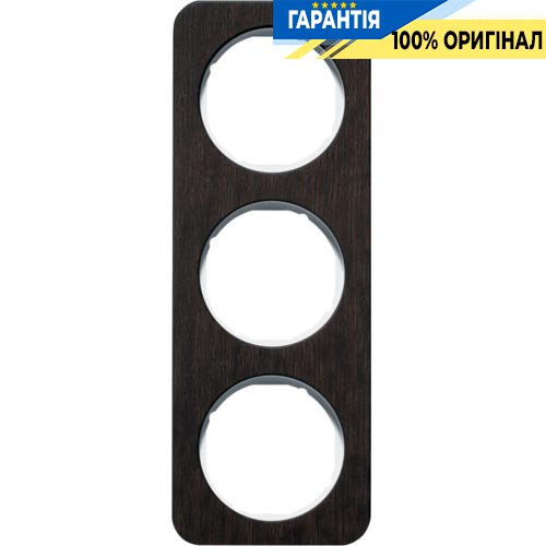 Рамка 3-я дуб/полярная белизна (глянцевый), дерево, R.1, Berker 10132359
