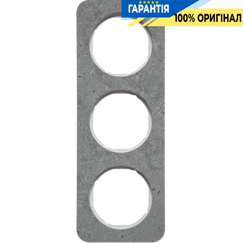 Рамка 3-я серый/полярная белизна (глянцевый), бетон, R.1, Berker 10132379