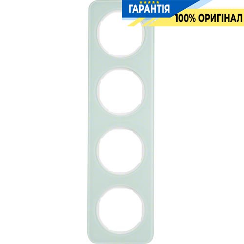 Рамка 4-а скло/полярна білизна, R.1, Berker 10142109