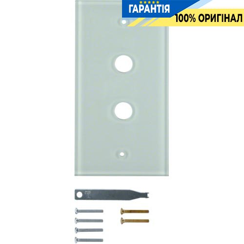 Стеклянная накладка, прозрачная, 2-места, Berker TS 1392