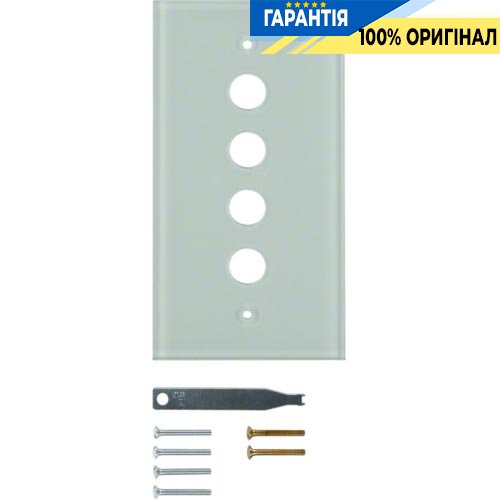 Скляна накладка, прозора 4-місця Berker TS 1394