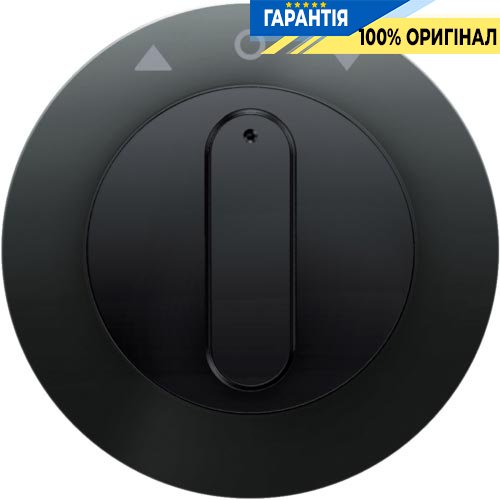 Накладка поворотного вимикача для жалюзі, чорний (глянсовий), R.1, R.3, Berker 10802045