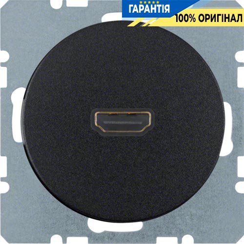 HDMI-розетка, чорний, «R.1», «R.3» Berker 3315422045