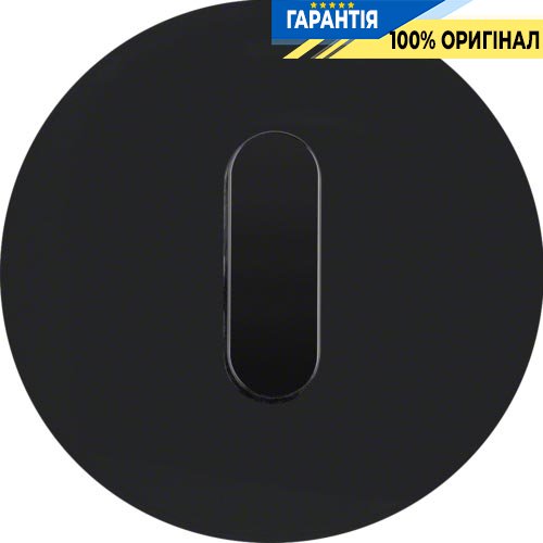 Центральная панель выключателя с ручкой, пластик, черная (глянцевая), R.Classic, Berker 10012045
