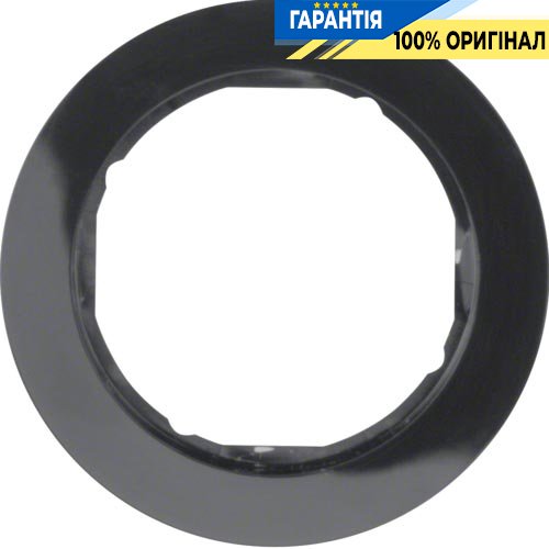 Рамка 1-я пластик/черная (глянцевая), R.Classic, Berker 10112045