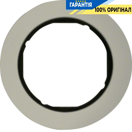 Рамка 1-я алюминий/черный, R.Classic, Berker 10112084