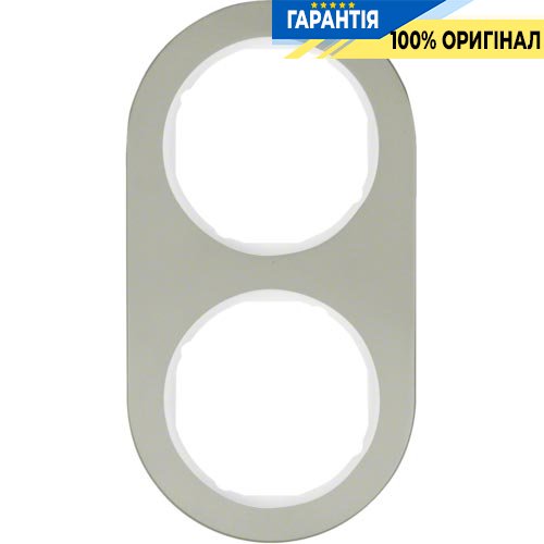 Рамка 2-я нержавеющая сталь/полярная белизна, R.Classic, Berker 10122014