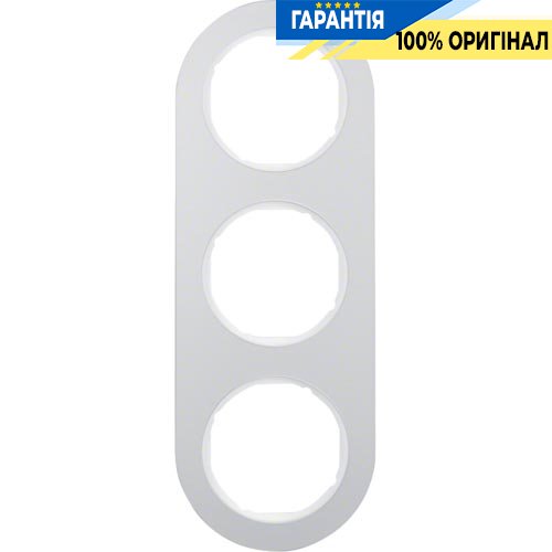 Рамка 3-я алюминий/полярная белизна, R.Classic, Berker 10132074