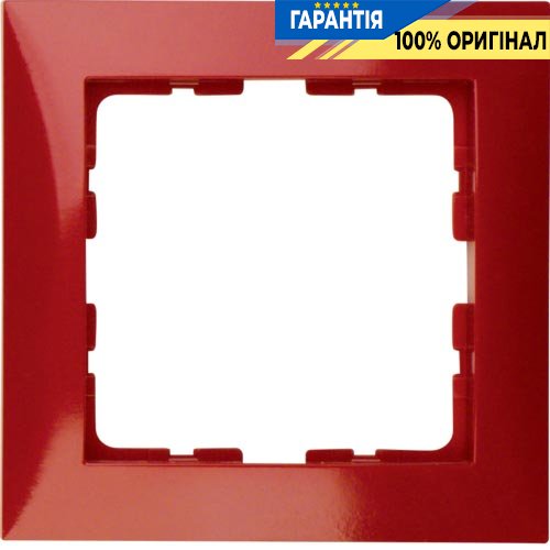 Рамка 1-а Berker коллекция «S.1», цвет «красный», 10118962