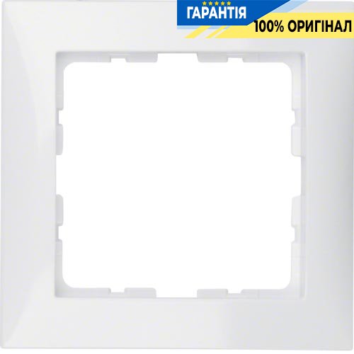 Рамка 1-а Berker коллекция «S.1», цвет «Полярный белый», 10118989