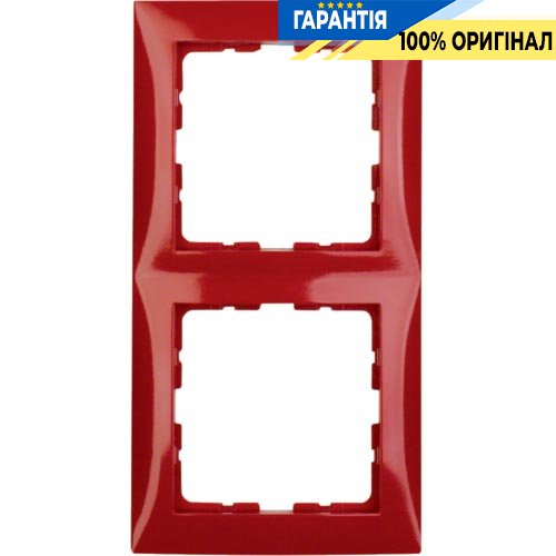 Рамка 2-а Berker «S.1», колір «Червоний», 10128962