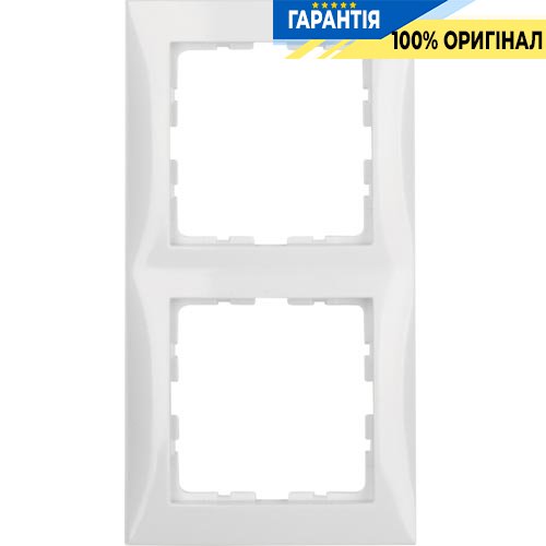 Рамка 2-а Berker коллекция «S.1», цвет «Полярный белый», 10128989