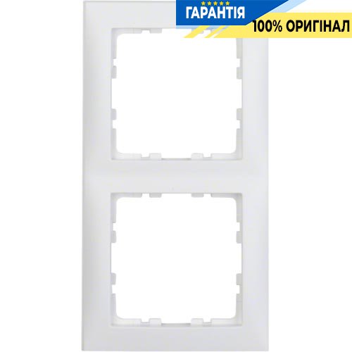 Рамка 2-а Berker «S.1», колір «матовий білий», 10129909