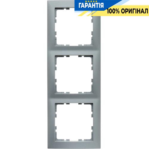 Рамка 3-а Berker коллекция «S.1», цвет «алюминий», 10139939